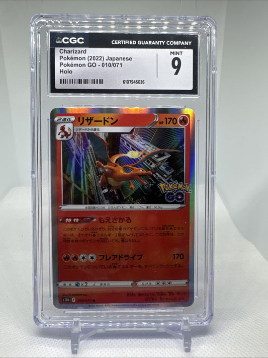 2022 Pokémon Japanese Pokemon GO Charizard Holo 010/071 CGC 9 Mint