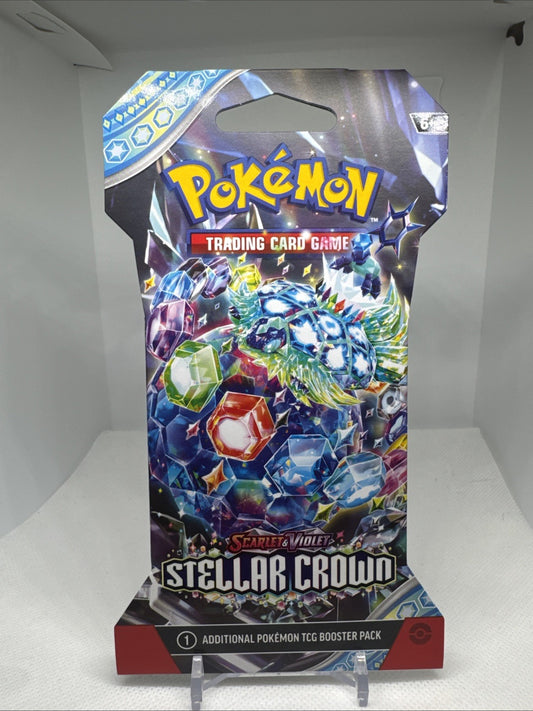 Pokemon Stellar Crown Sleeved Booster Pack Factory Sealed Unweighed