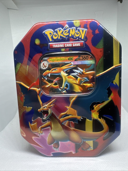 Pokémon Mega Charizard Y EX Tin Sealed | Brand New Charizard Collectible