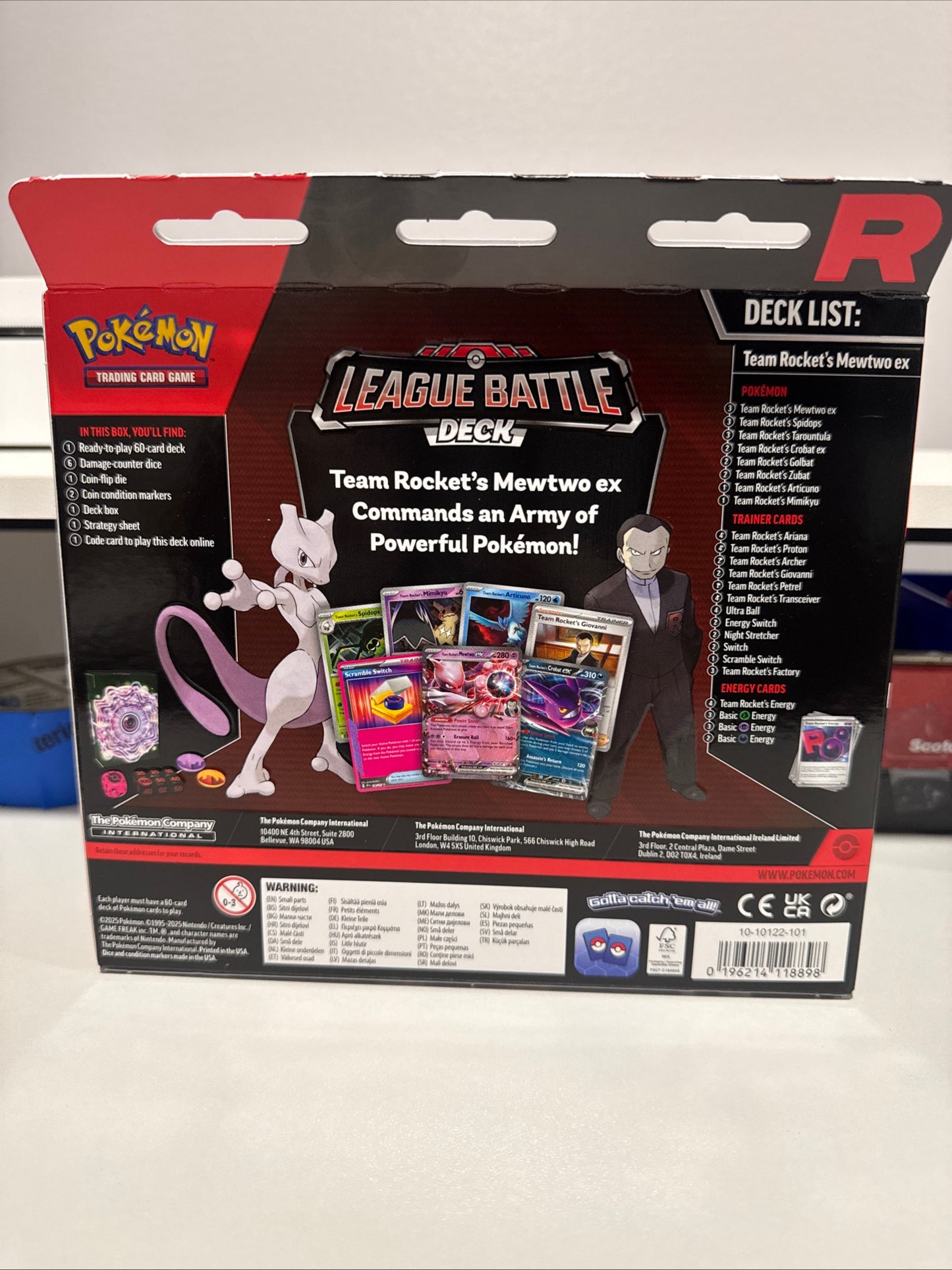Team Rocket’s Mewtwo ex League Battle Deck | Pokémon TCG | Factory Sealed