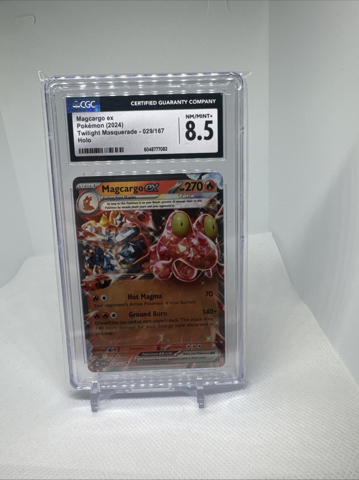 🔥 Magcargo ex – 029/167 – Graded 8.5 Pokémon Card 🔥