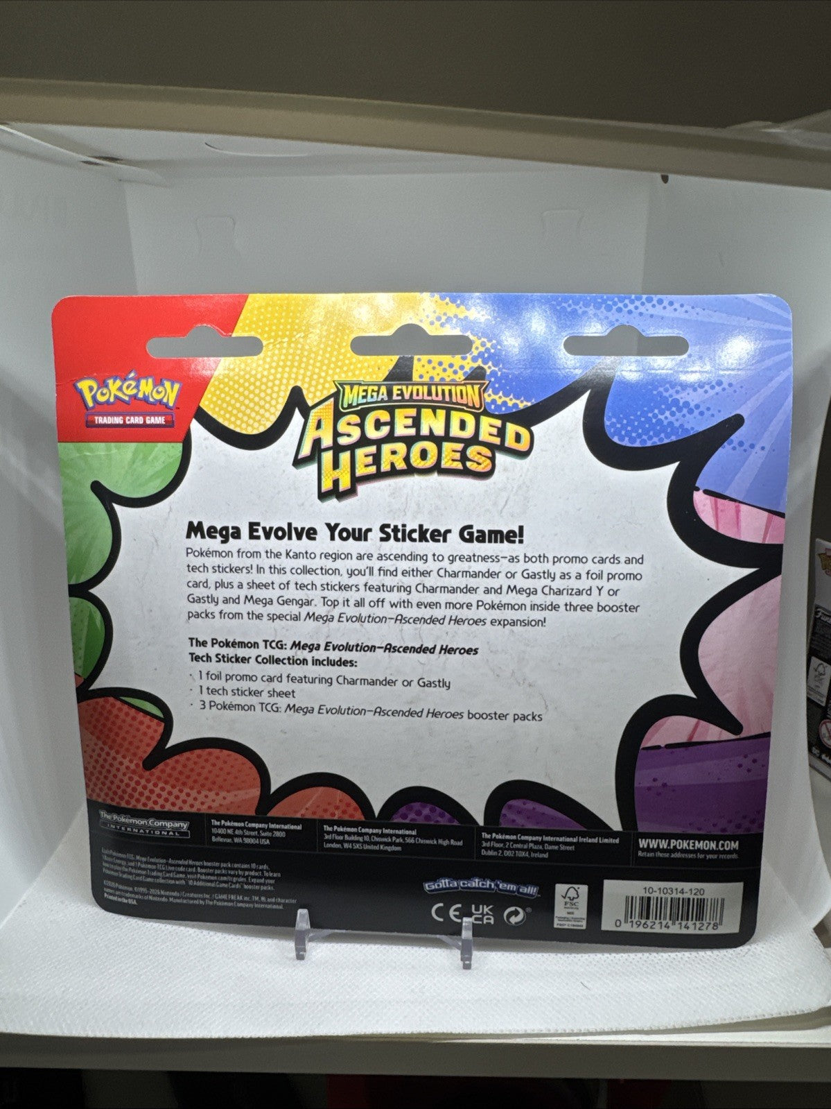 Pokemon Ascended Heroes Tech Sticker Collection Charmander New Sealed