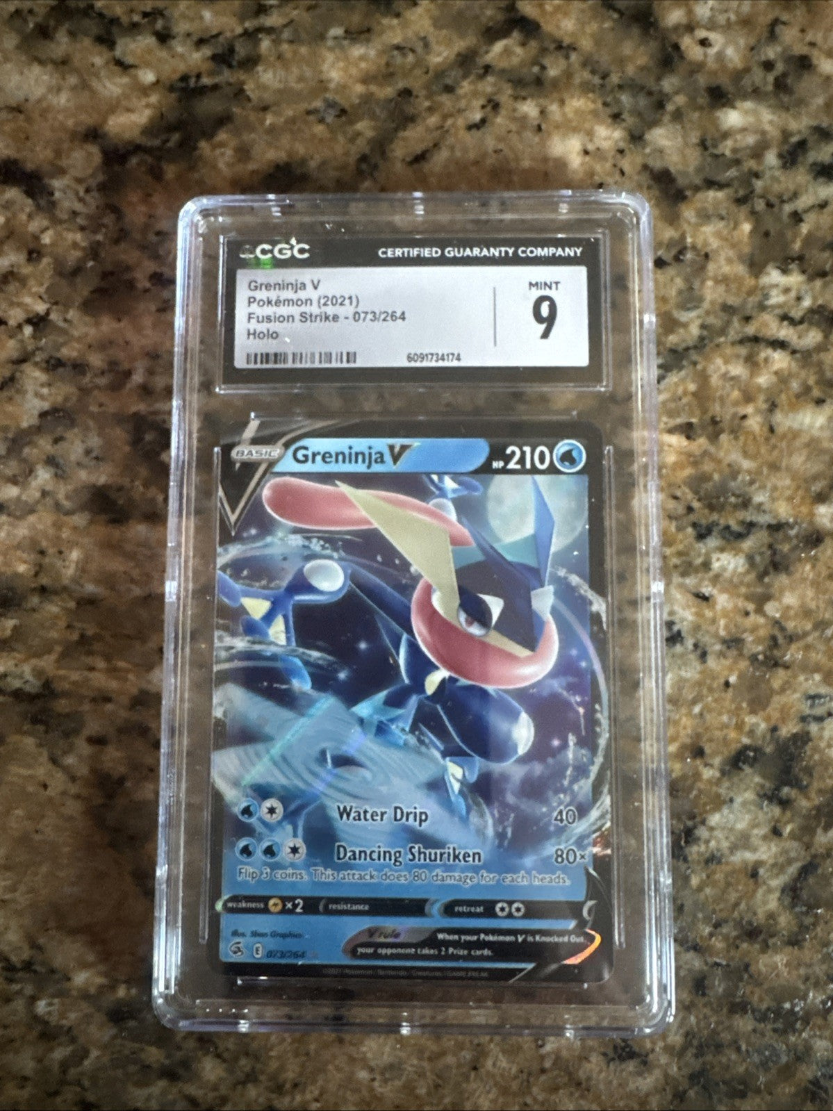 Greninja V 073/264 Pokémon Card | Fusion Strike SWSH 2021