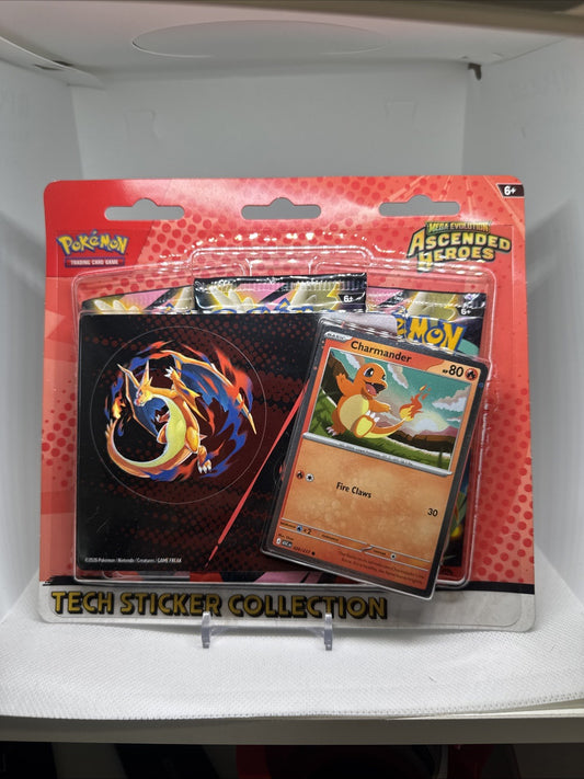Pokemon Ascended Heroes Tech Sticker Collection Charmander New Sealed