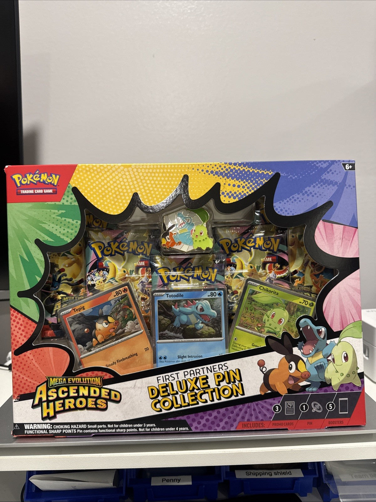 Pokémon Ascended Heroes First Partners Deluxe Pin Collection Kit Promo Booster