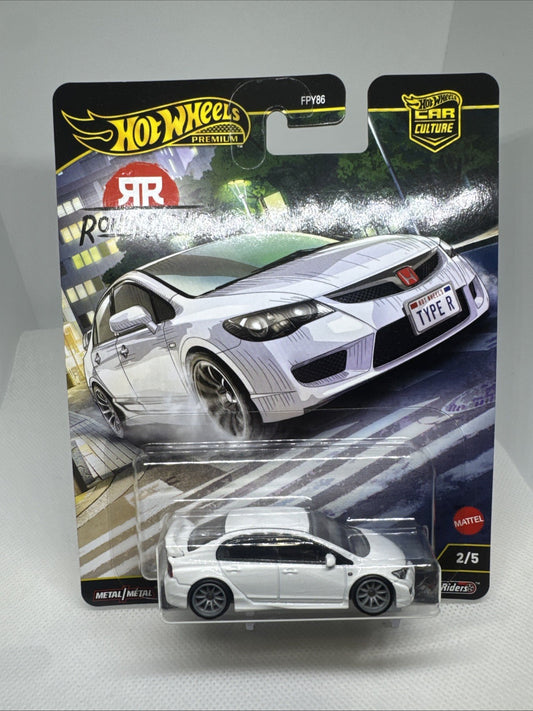 Hot Wheels 2025 Premium '07 Honda Civic Type R White 2/5 Ronin Run II