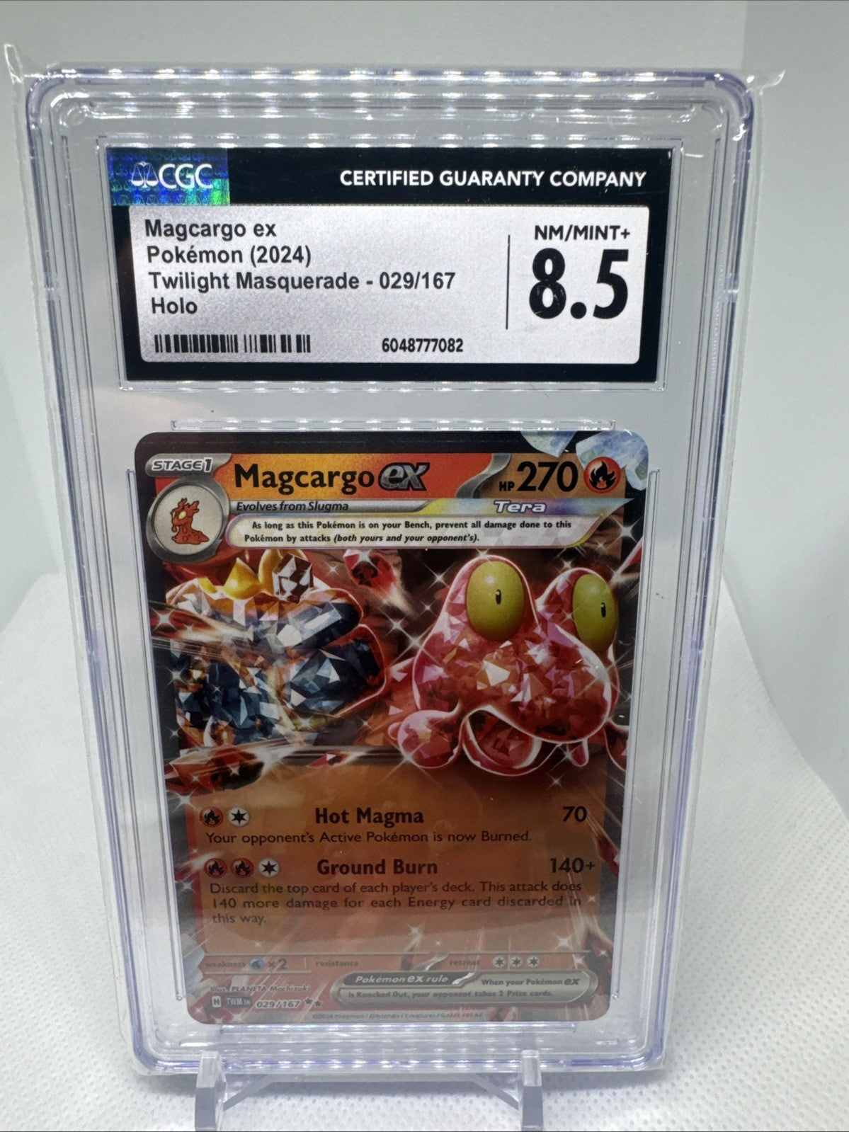 🔥 Magcargo ex – 029/167 – Graded 8.5 Pokémon Card 🔥