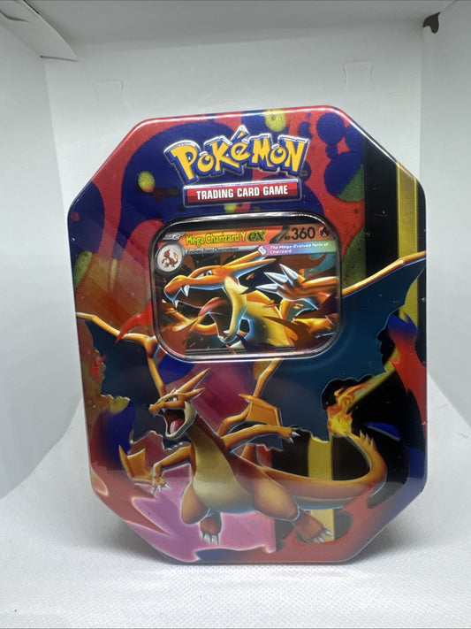 Pokémon Mega Charizard Y EX Tin Sealed | Brand New Charizard Collectible