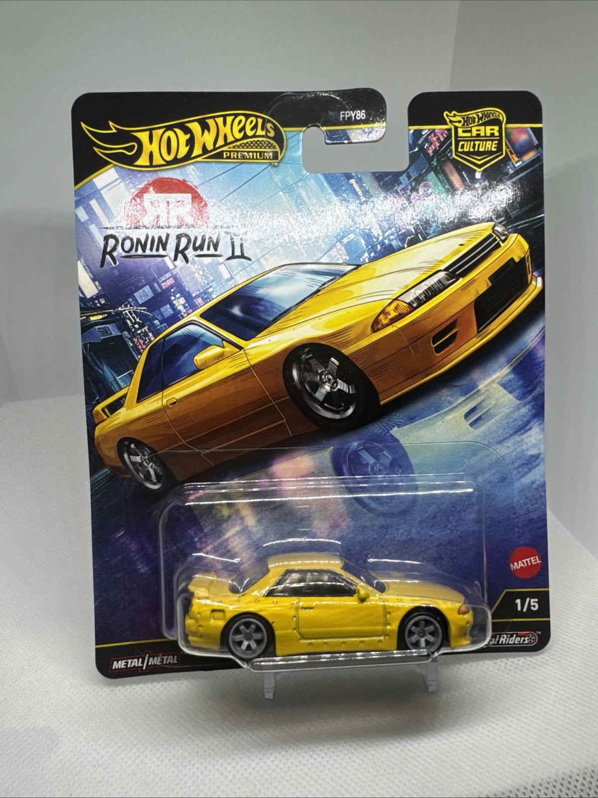 2025 Hot Wheels Premium Ronin Run 2 Yellow Nissan Skyline GT-R(R32) Pandem