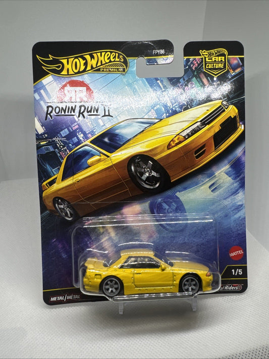 2025 Hot Wheels Premium Ronin Run 2 Yellow Nissan Skyline GT-R(R32) Pandem