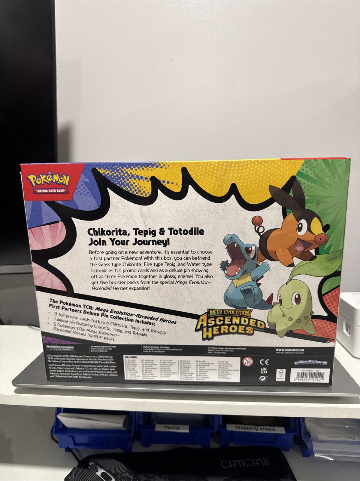 Pokémon Ascended Heroes First Partners Deluxe Pin Collection Kit Promo Booster