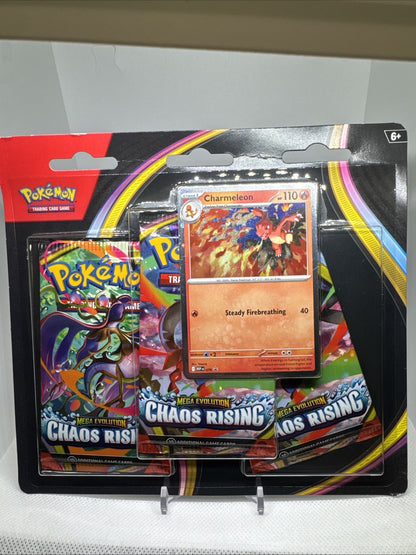 Pokemon TCG ME04: Chaos Rising 3-Pack Blister - Sealed - IN HAND READY TO SHIP
