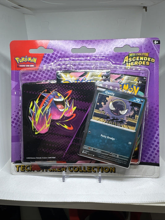 Pokemon TCG: Ascended Heroes Tech Sticker Gastly Factory Sealed Bundle Free Ship