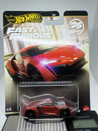 Hot Wheels Fast & Furious Lykan Hypersport Diecast Car Red 1:64