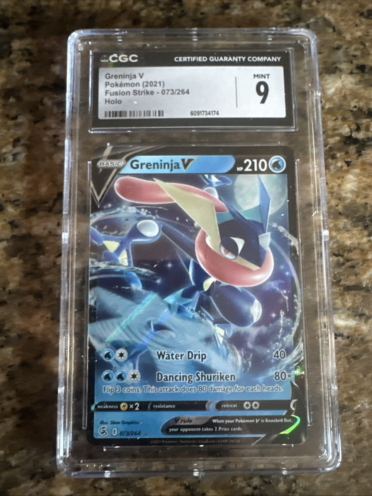 Greninja V 073/264 Pokémon Card | Fusion Strike SWSH 2021