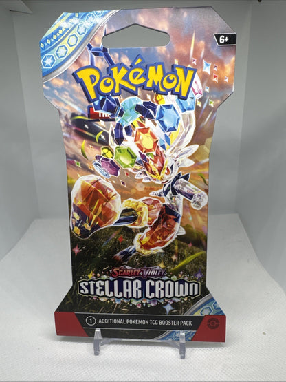 Pokemon Stellar Crown Sleeved Booster Pack Factory Sealed Unweighed