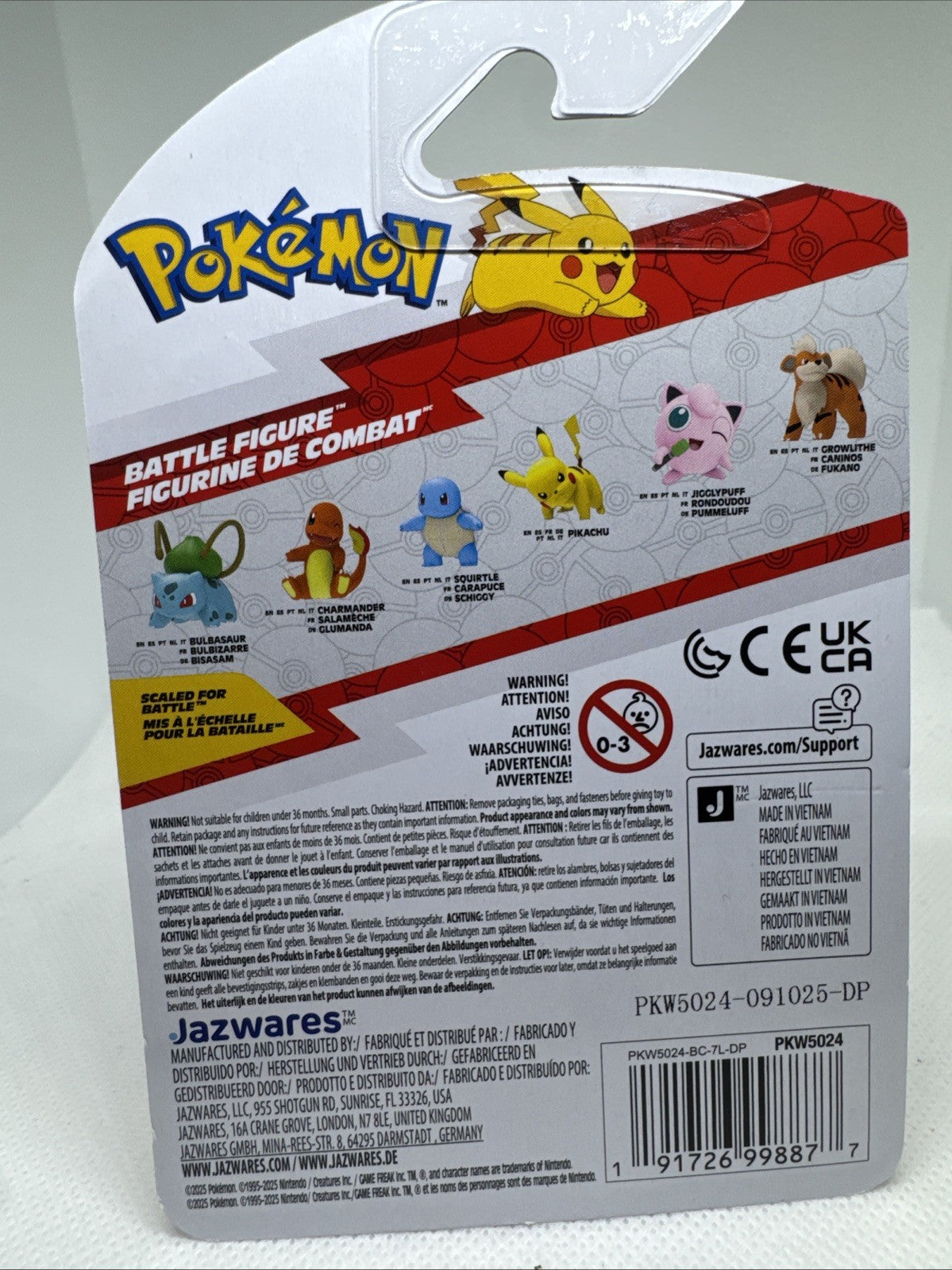 “Pokémon Growlithe Battle Figure – Jazwares Official Licensed (New)