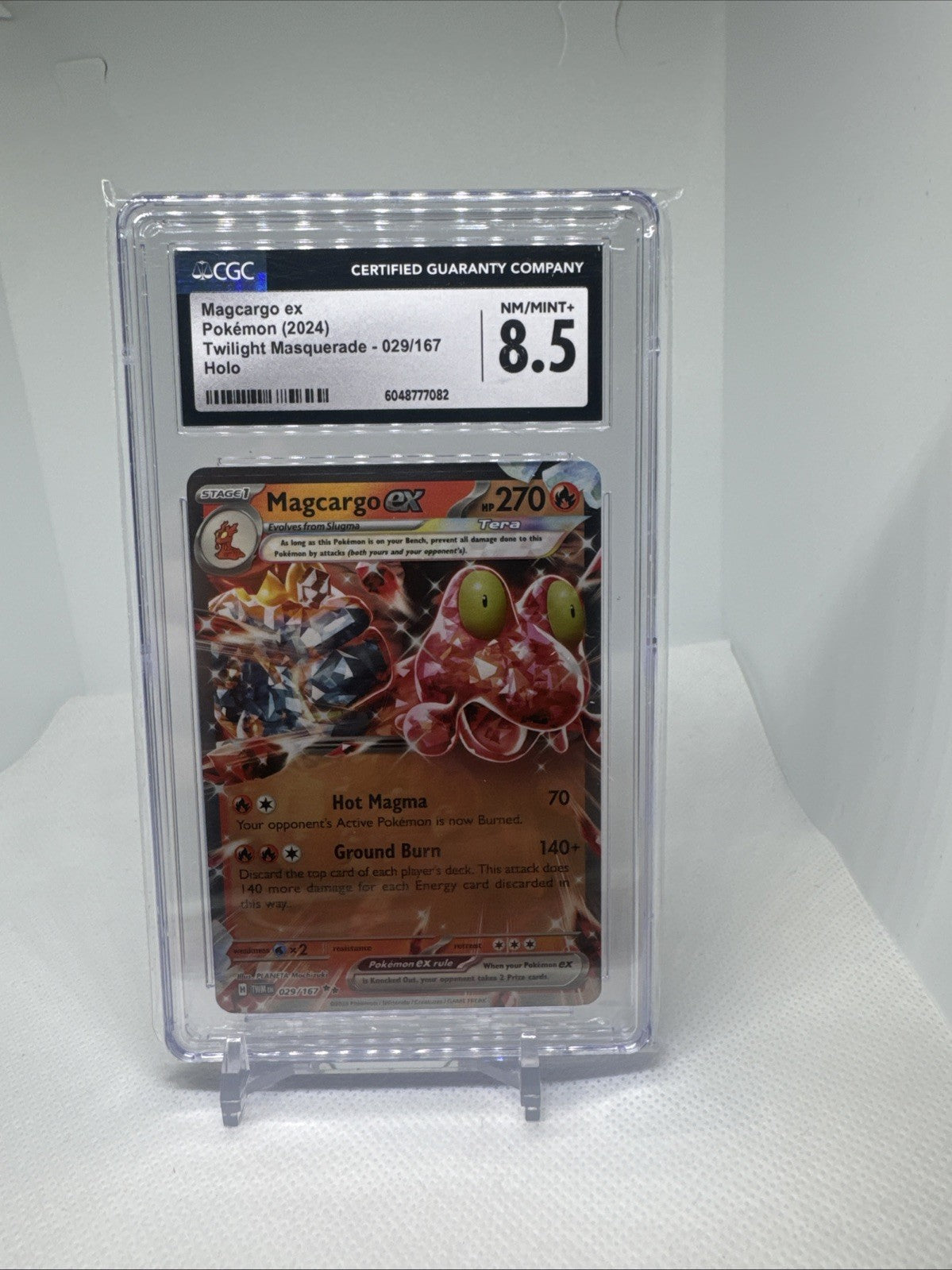 🔥 Magcargo ex – 029/167 – Graded 8.5 Pokémon Card 🔥