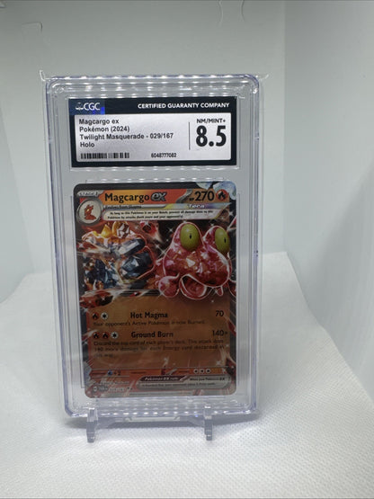 🔥 Magcargo ex – 029/167 – Graded 8.5 Pokémon Card 🔥