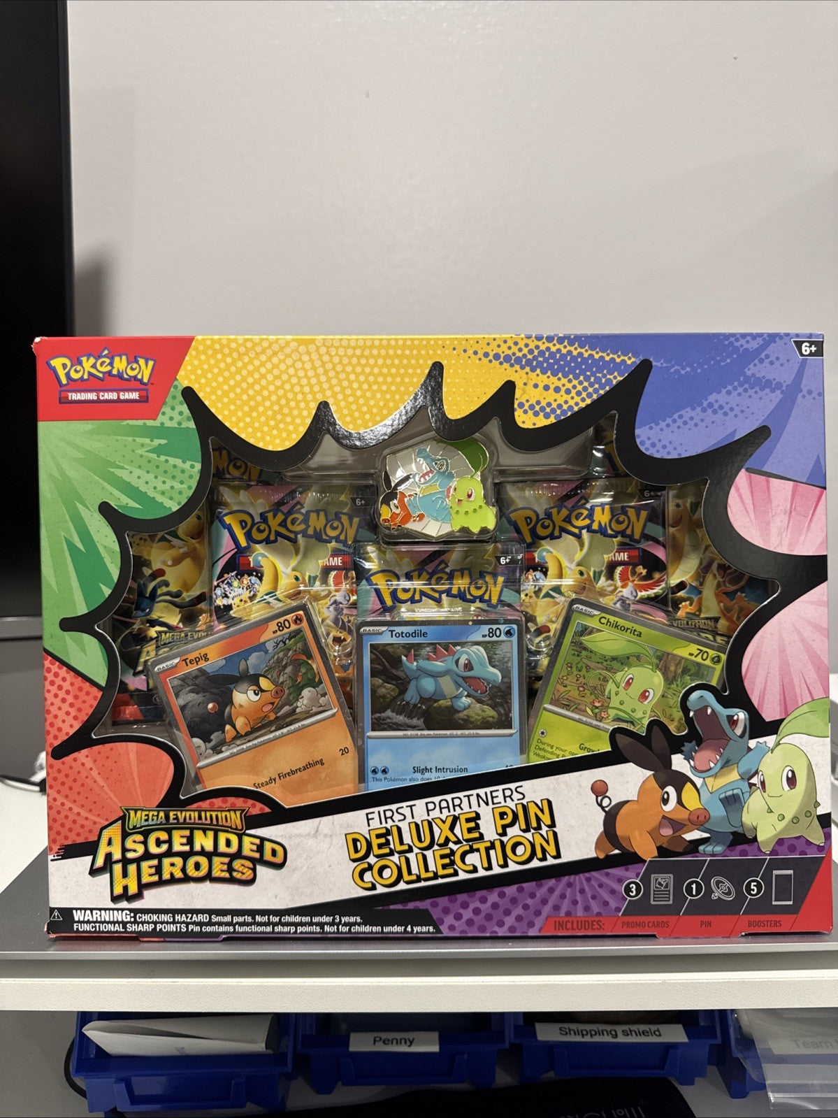 Pokémon Ascended Heroes First Partners Deluxe Pin Collection Kit Promo Booster