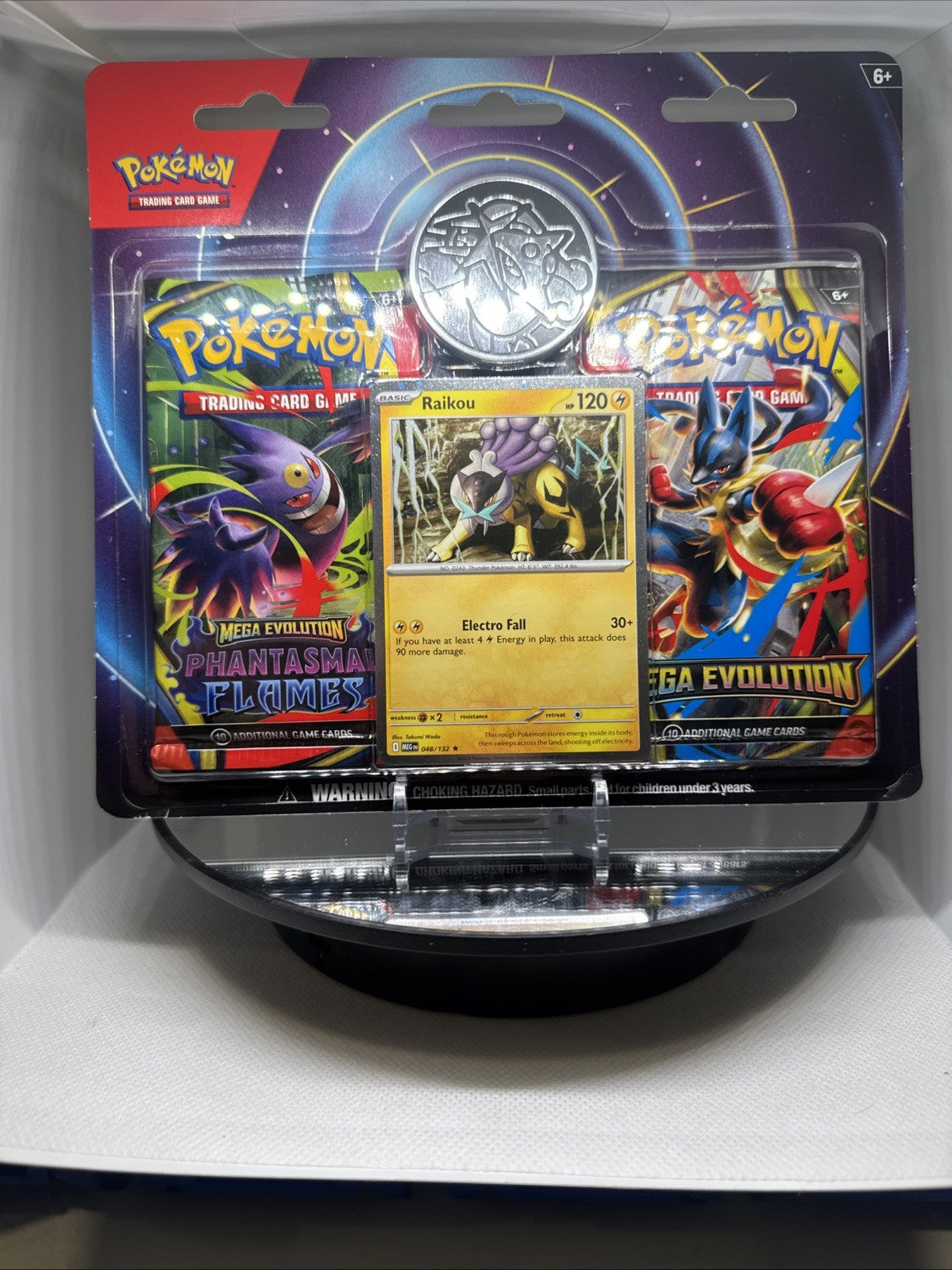 NEW Pokemon Mega Evolution & Phantasmal Flames 2-Pack Blister Sealed - Raikou