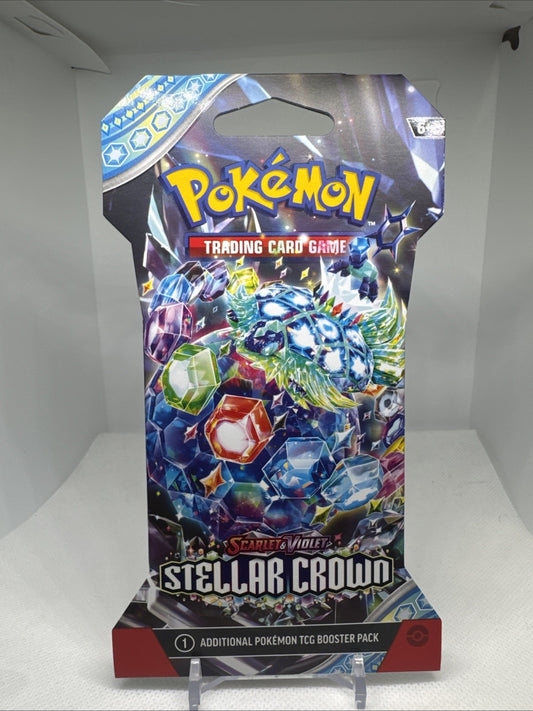 Pokemon Stellar Crown Sleeved Booster Pack Factory Sealed Unweighed