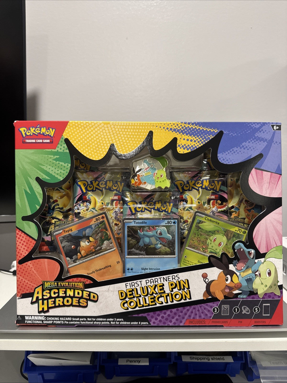 Pokémon Ascended Heroes First Partners Deluxe Pin Collection Kit Promo Booster