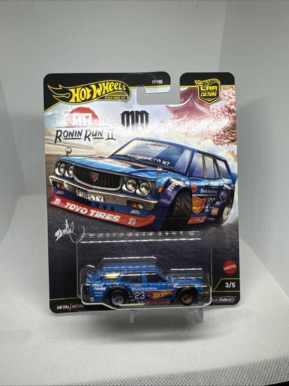 Hot Wheels 2025 Premium Mad Mike Mazda RX-3 Wagon Remorque Ronin Run 2 / A28
