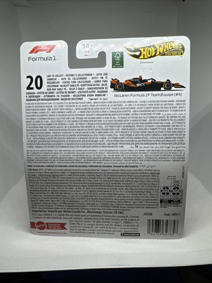 Hot Wheels Premium McLaren F1 #4 Lando Norris 2025 Formula 1