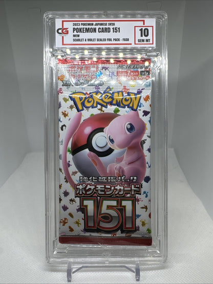 2023 Pokemon Japanese SV2A Pokemon Card 151 FASB Pack CG 10 GEM MINT CG066888