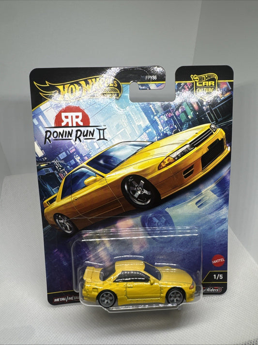 2025 Hot Wheels Premium Ronin Run 2 Yellow Nissan Skyline GT-R(R32) Pandem