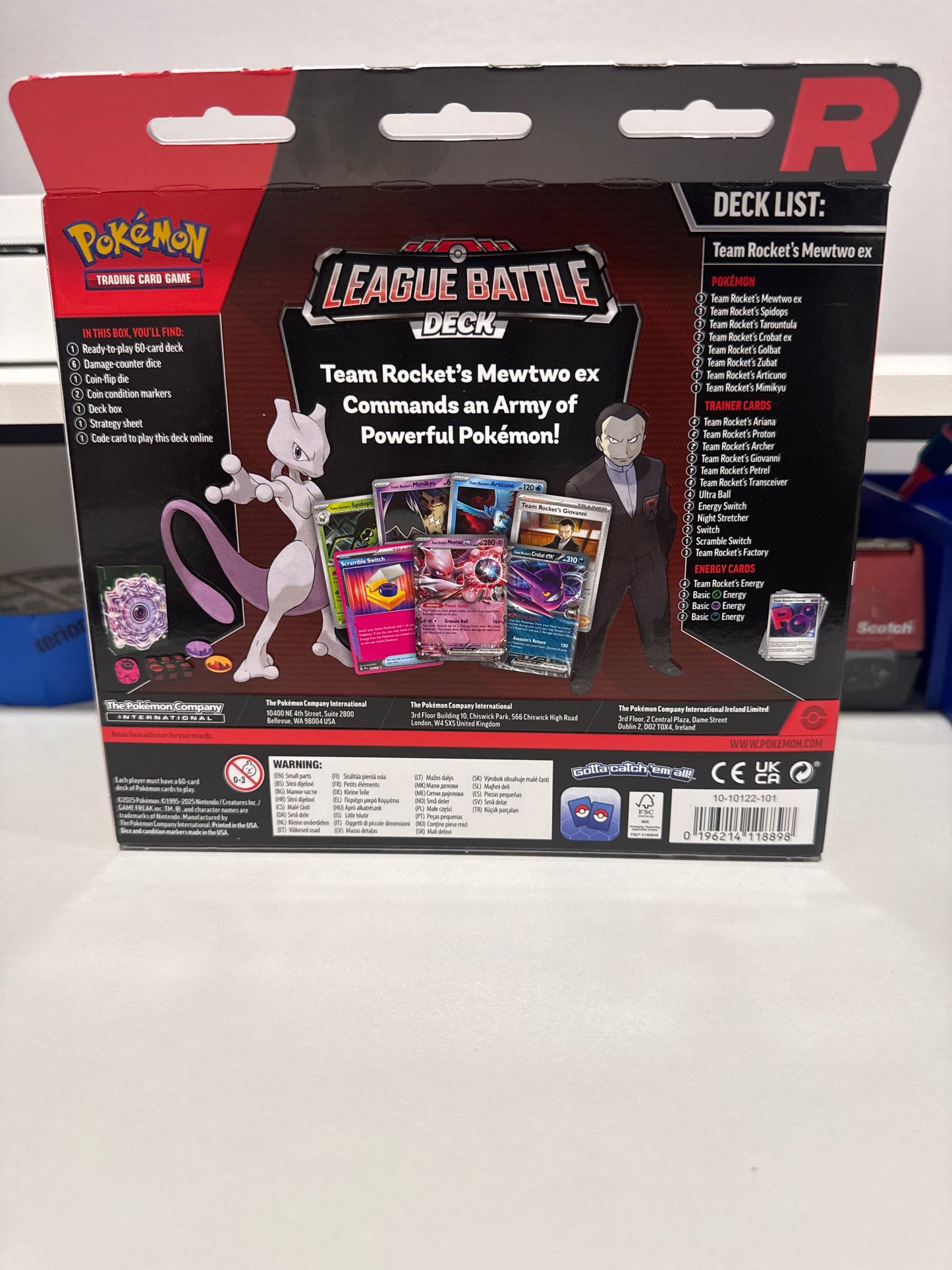 Team Rocket’s Mewtwo ex League Battle Deck | Pokémon TCG | Factory Sealed